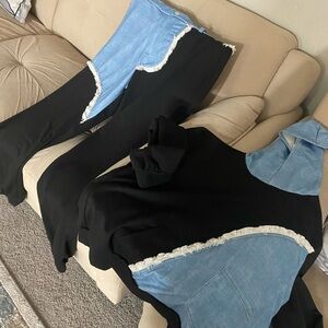 Jean and black tracksuit size XL